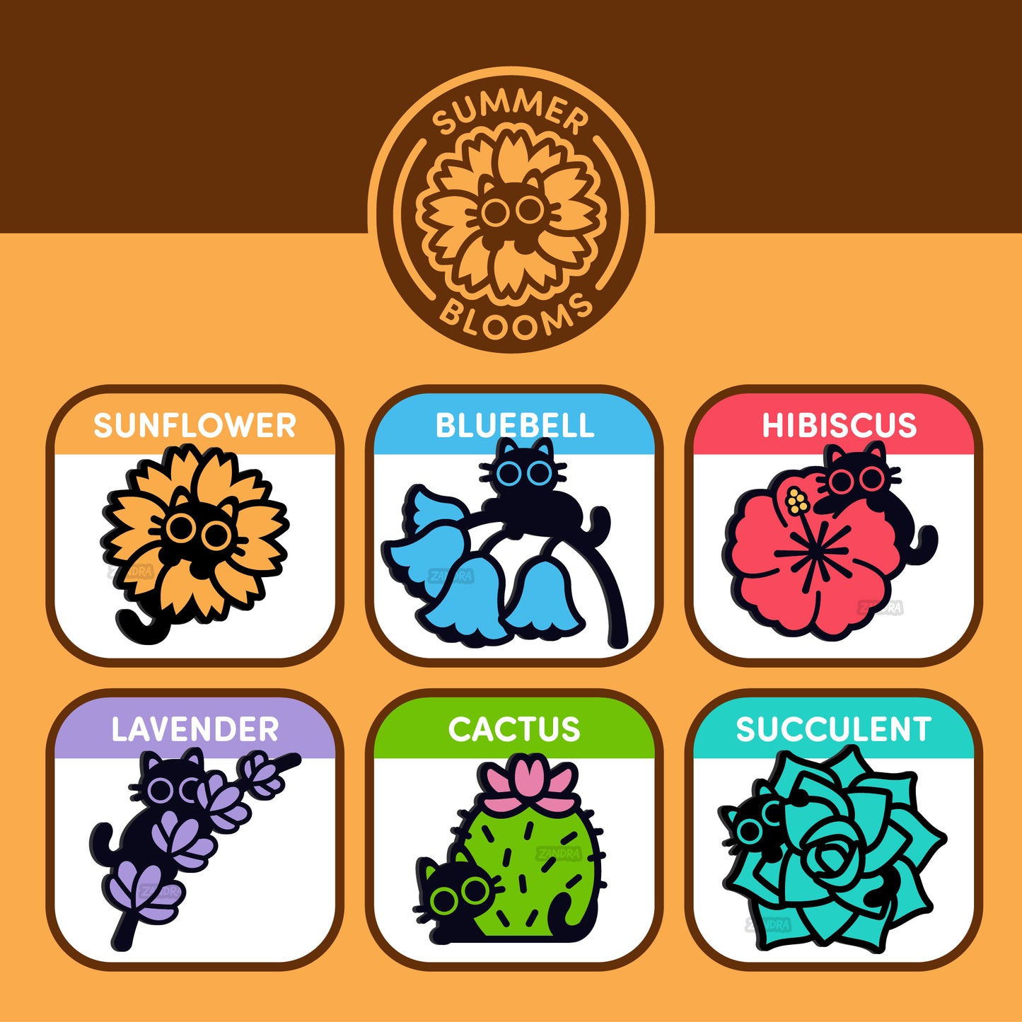 LEFTOVERS Summer Bloom Cat Enamel Pins