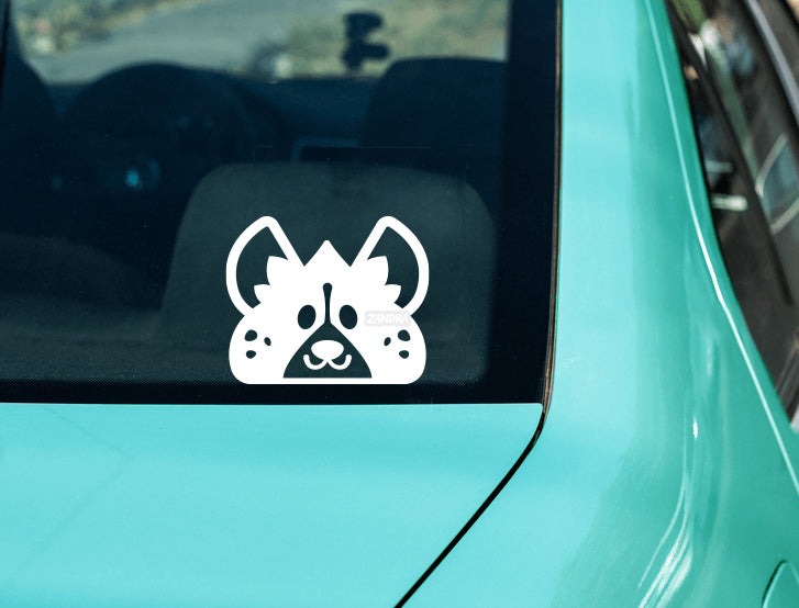 Peeking Hyena Vinyl Decal