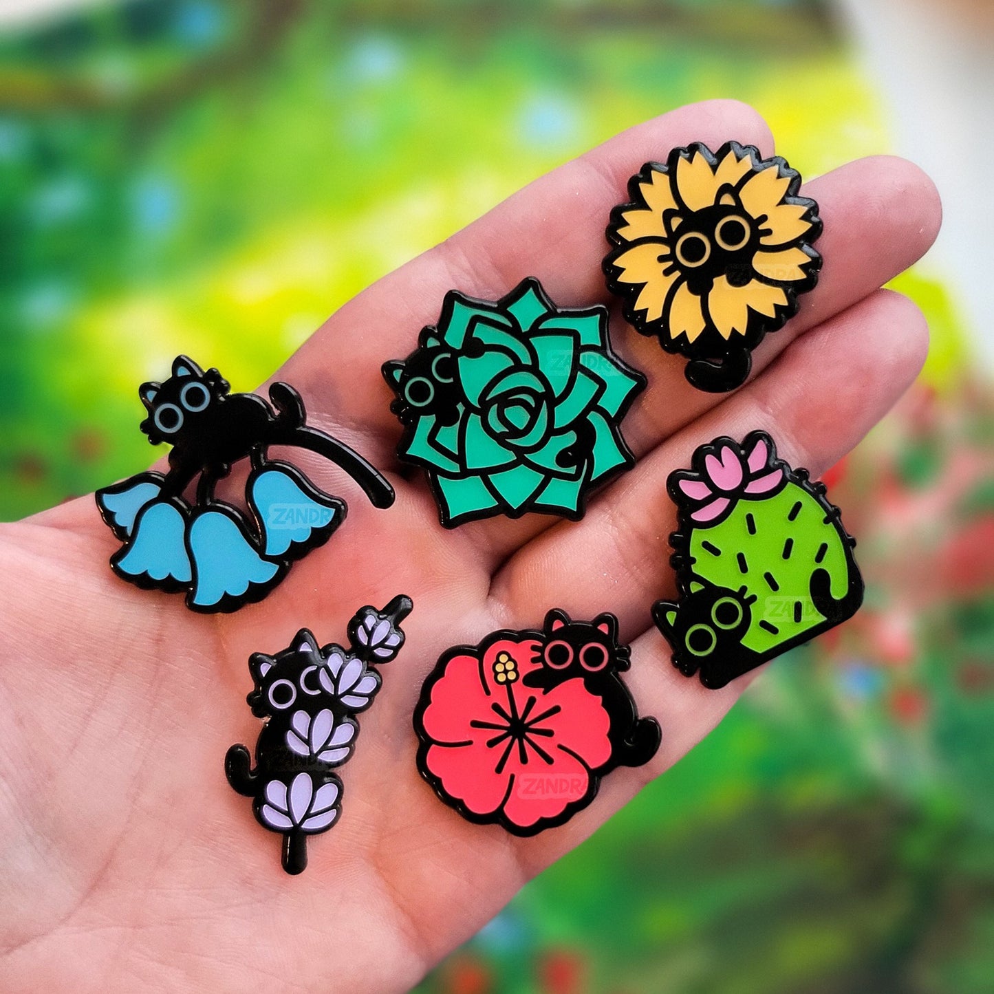 LEFTOVERS Summer Bloom Cat Enamel Pins