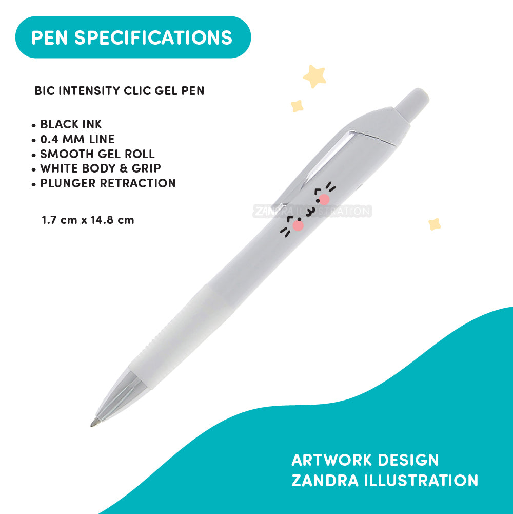 BIC® Intensity® Gel Clic Pen - Kawaii Cat Design