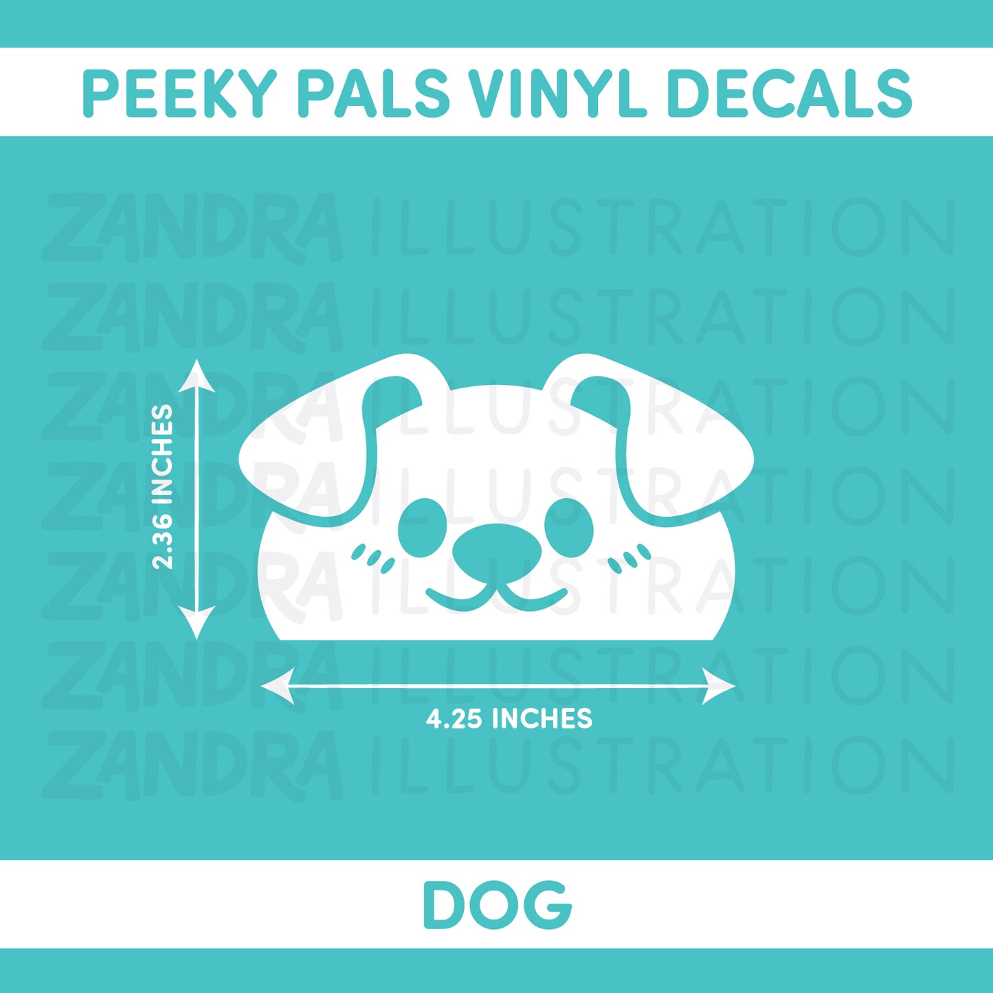 Peeking Dog Vinyl Decal