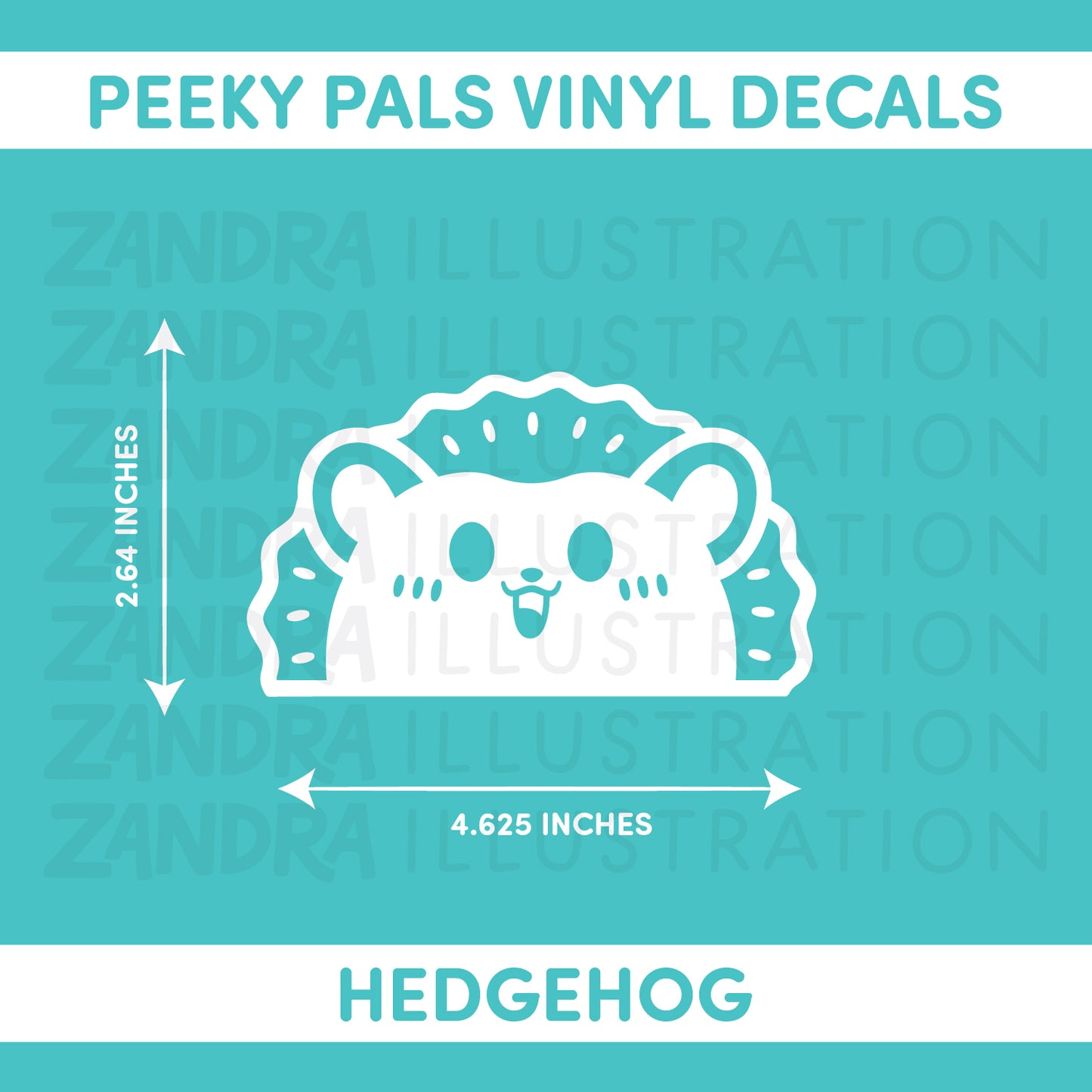 Peeking Hedgehog Vinyl Decal