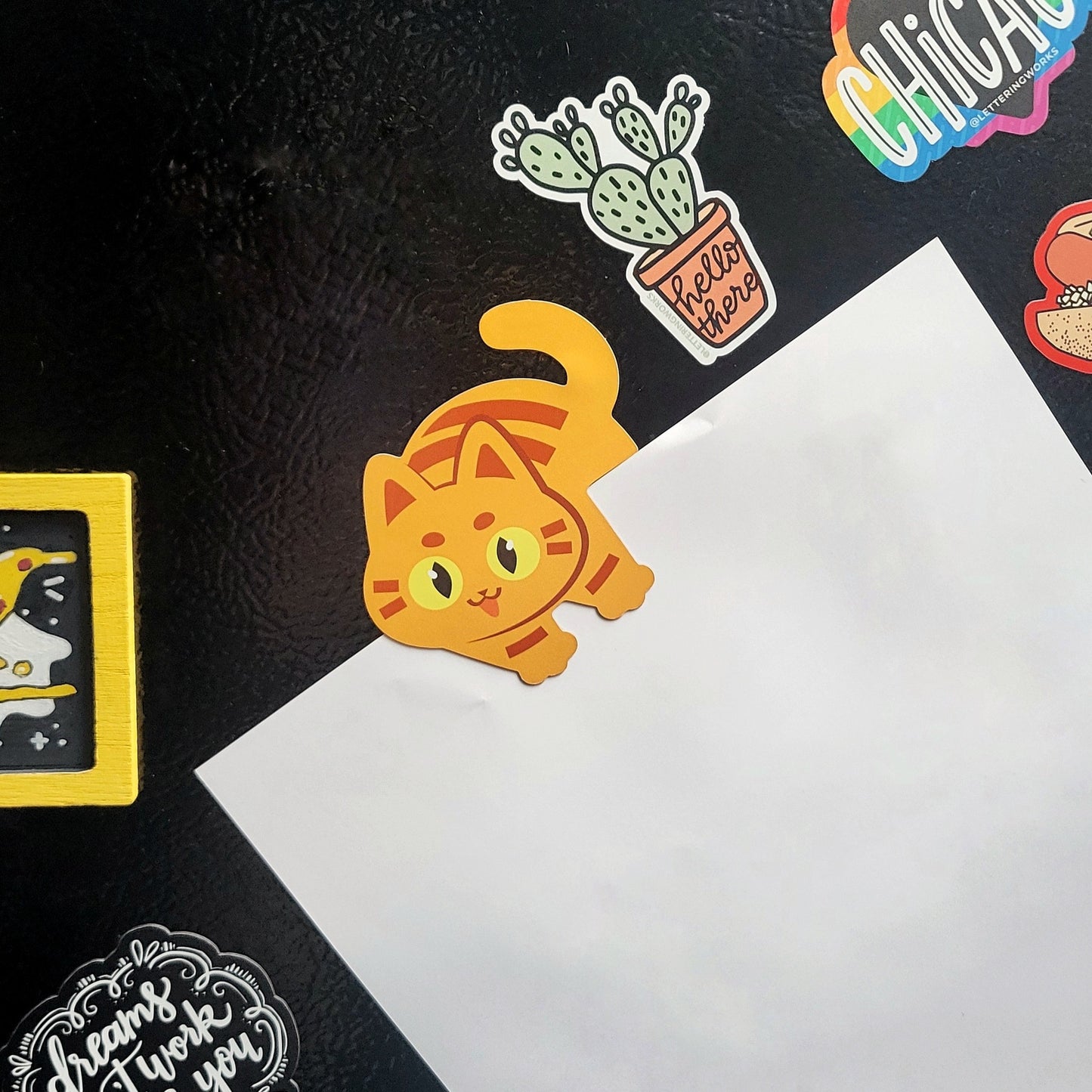 Climbing Cat Magnet - Orange Tabby