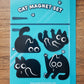 Black Cat Mini Magnet Set