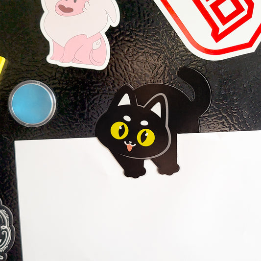 Climbing Cat Magnet - Black
