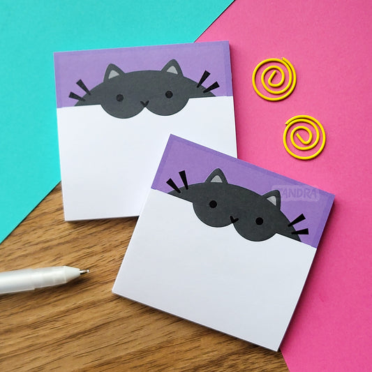 Chomp Black Cat Post-It® Sticky Note Pad