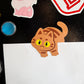 Climbing Cat Magnet - Brown Tabby