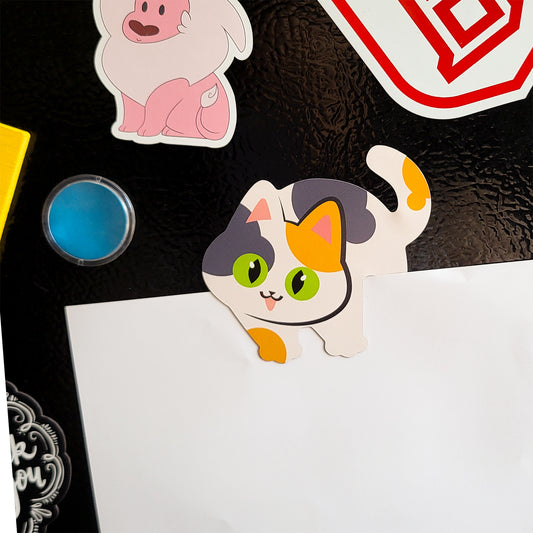 Climbing Cat Magnet - Calico