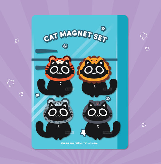 Big Cat Costumes Mini Magnet Set