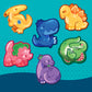 Dinosaur Fruits Glitter Vinyl Sticker