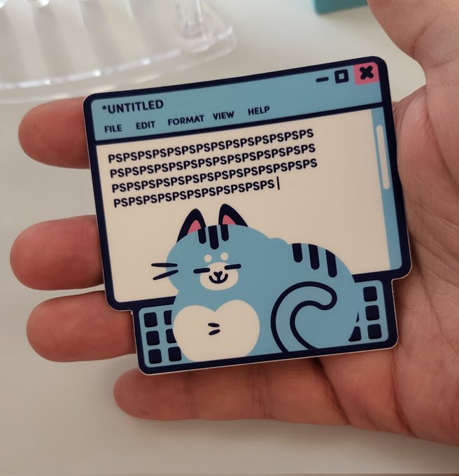 Cat Keyboard Vinyl Sticker