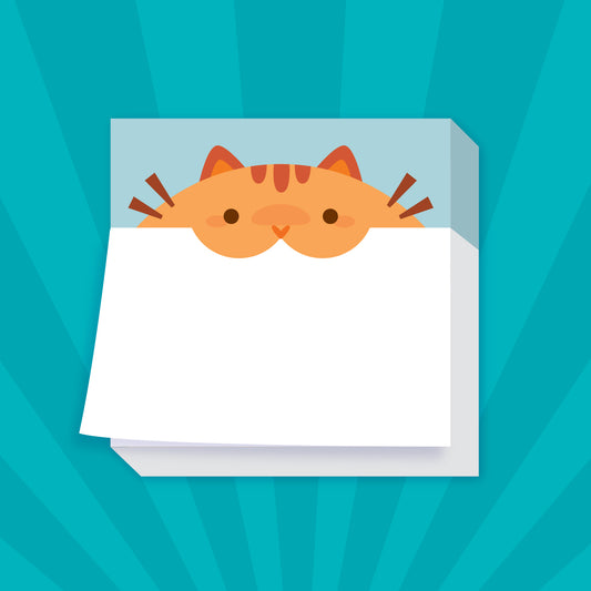 Chomp Orange Tabby Cat Post-It® Sticky Notes