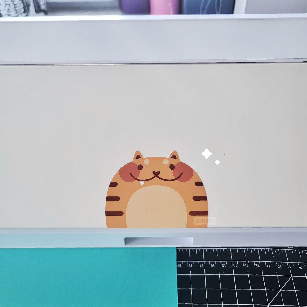 Mini Peeking Cat Vinyl Sticker