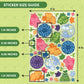 Spring Floral Cat 4x6 Sticker Sheet