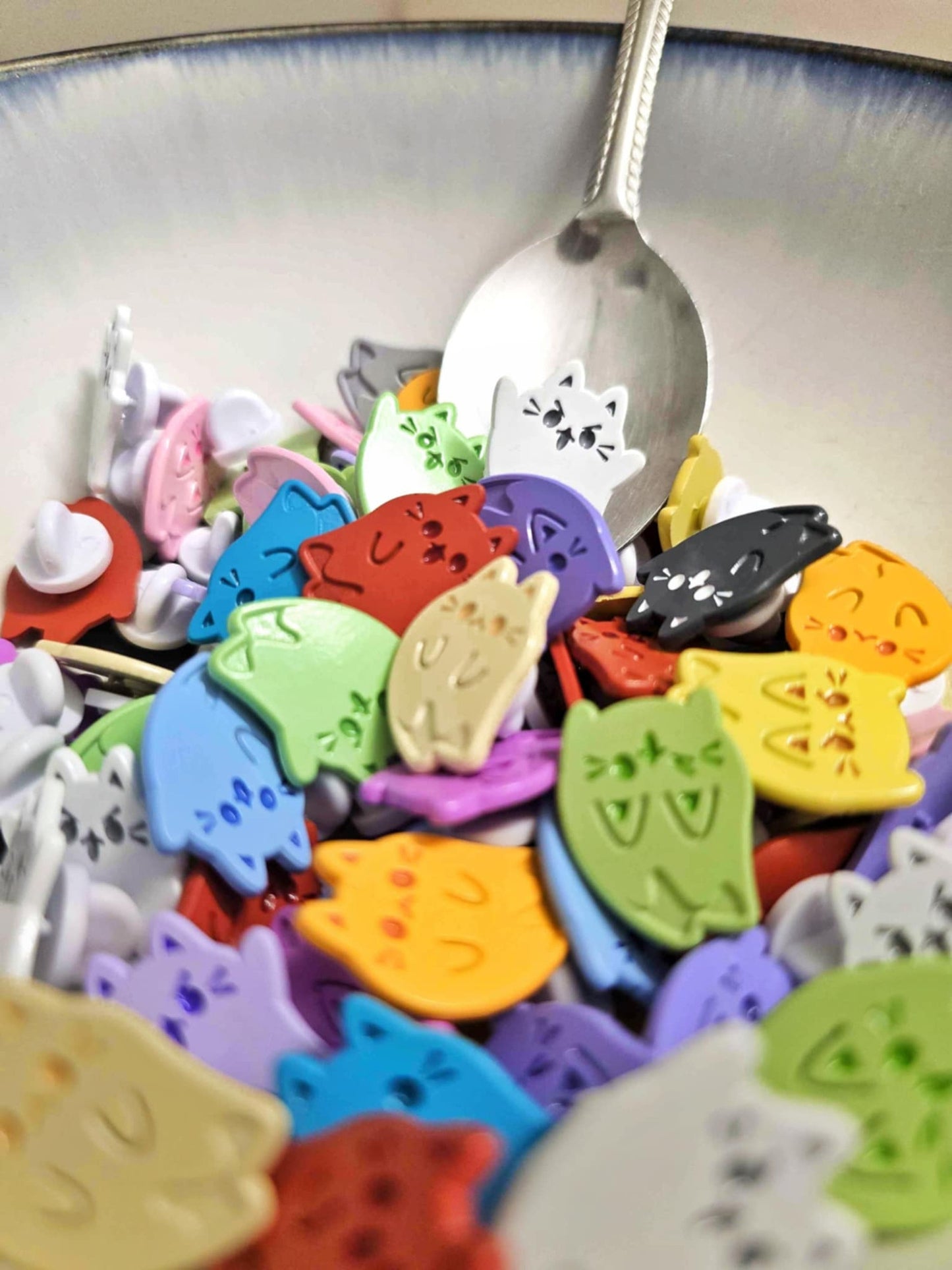 Rainbow Ghost Cat Mini Dyed Enamel Enamel Pins