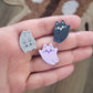 Rainbow Ghost Cat Mini Dyed Enamel Enamel Pins