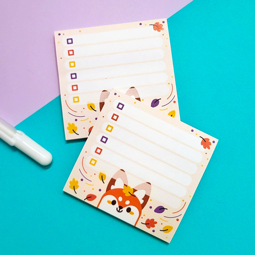 Autumn Fox Post-It® Sticky Note Pad