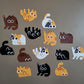 Orange Tabby Cat Mini Magnet Set