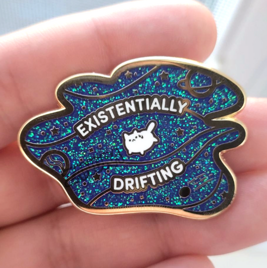 Existential Dread Cat Enamel Pin