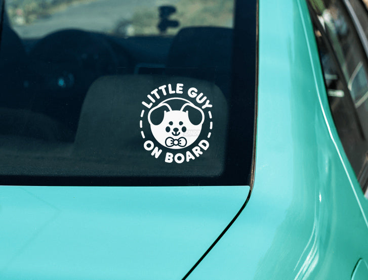 Dog Little Guy On Board Vinyl Decal