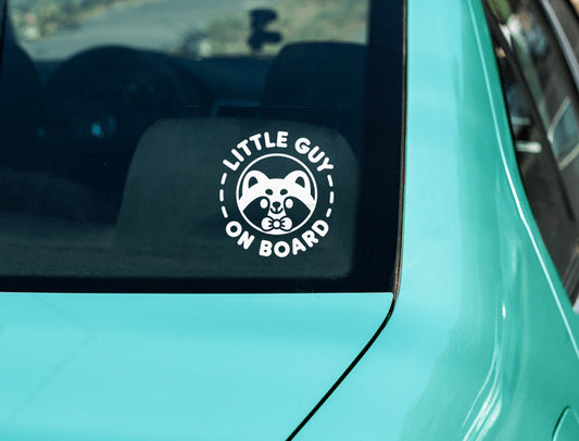 Raccoon Little Guy On Board Vinyl Decal