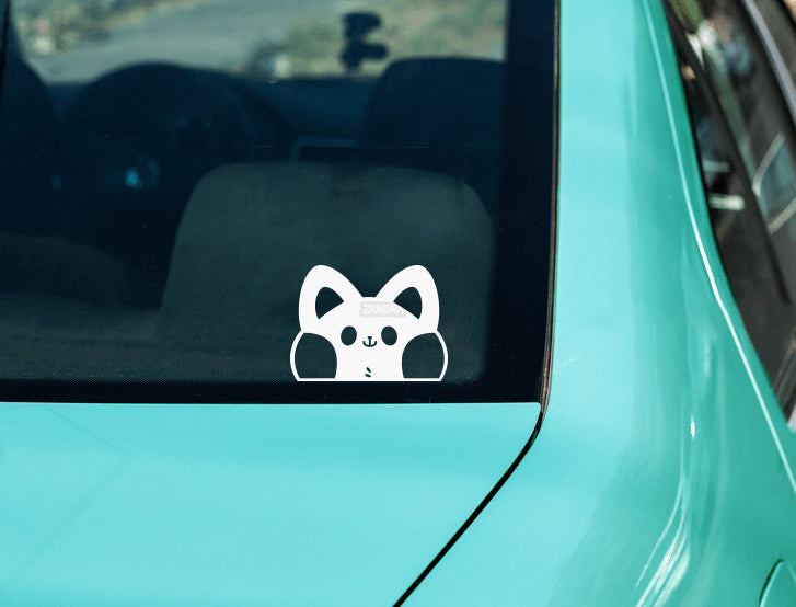 Peeking Cat Vinyl Decal