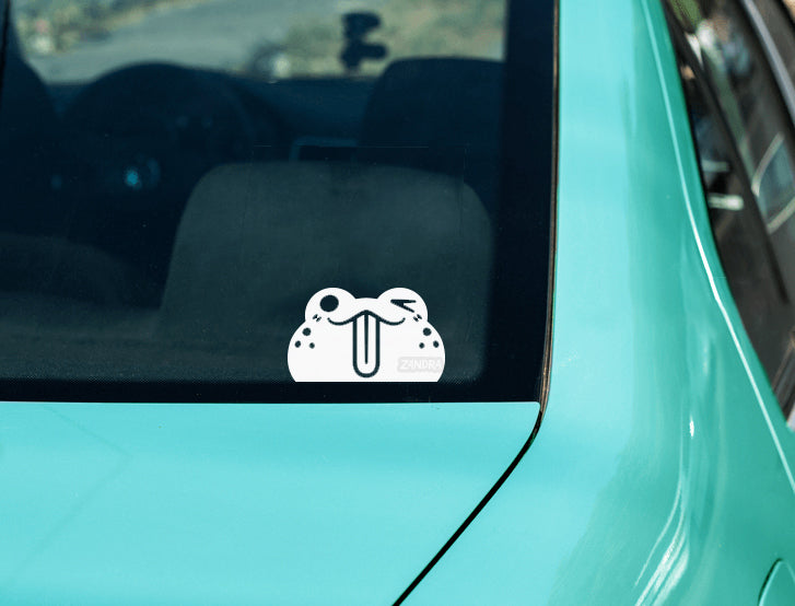 Peeking Frog Vinyl Decal