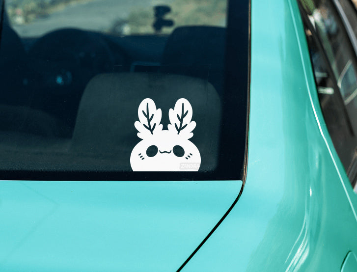 Peeking Moth Vinyl Decal