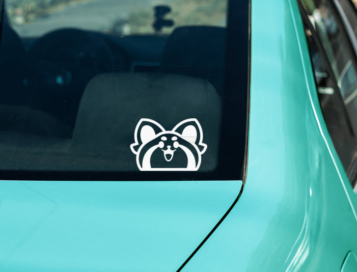 Peeking Red Panda Vinyl Decal