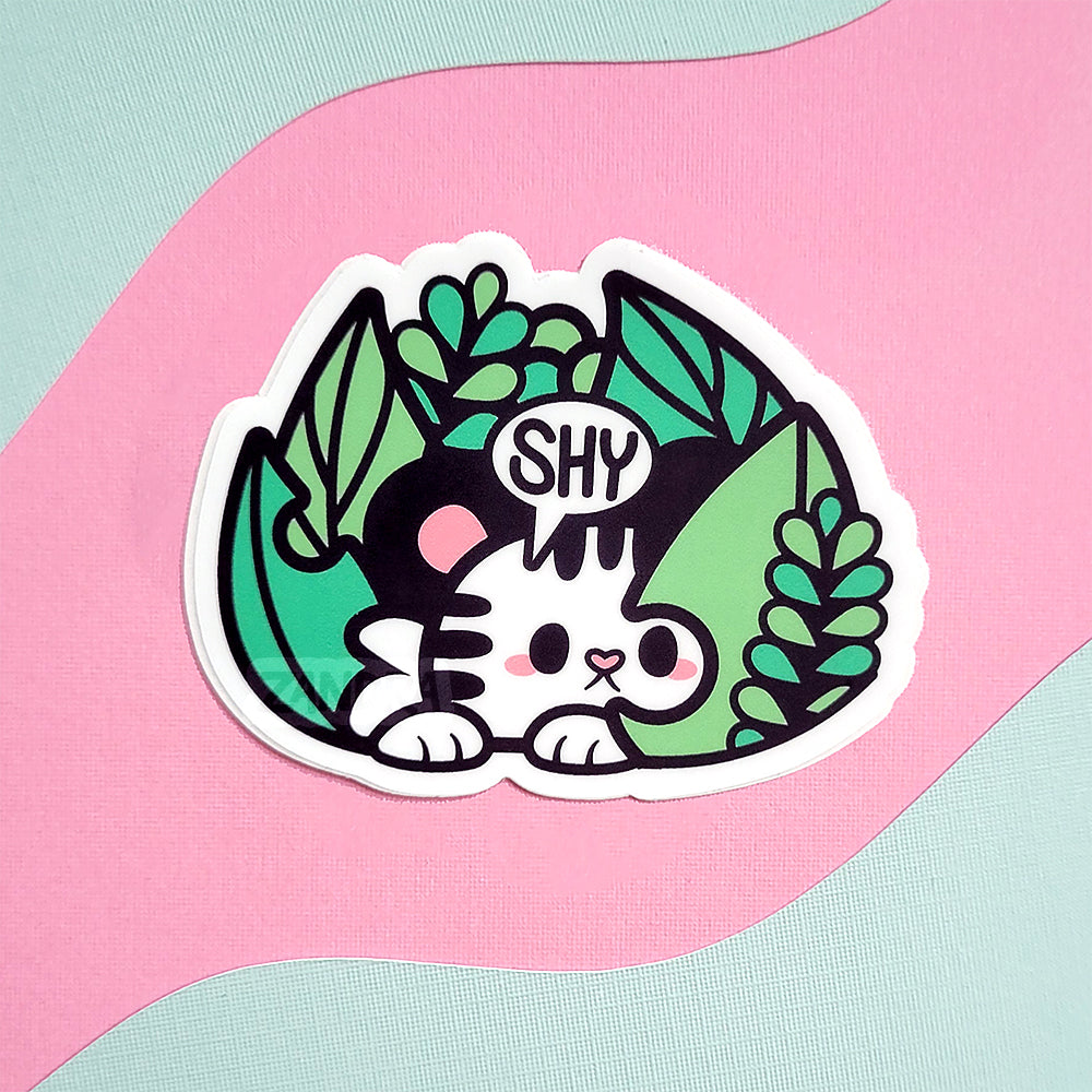 Shy Tiger Vinyl Sticker