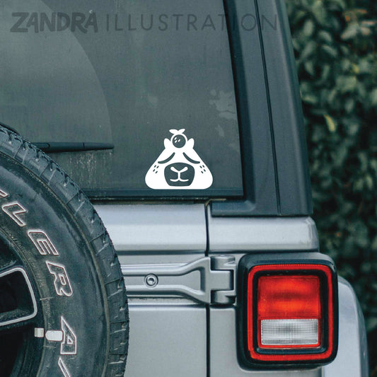 Peeking Caybara Vinyl Decal