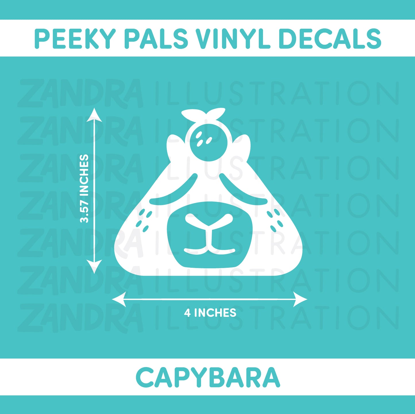 Peeking Caybara Vinyl Decal