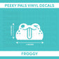 Peeking Frog Vinyl Decal