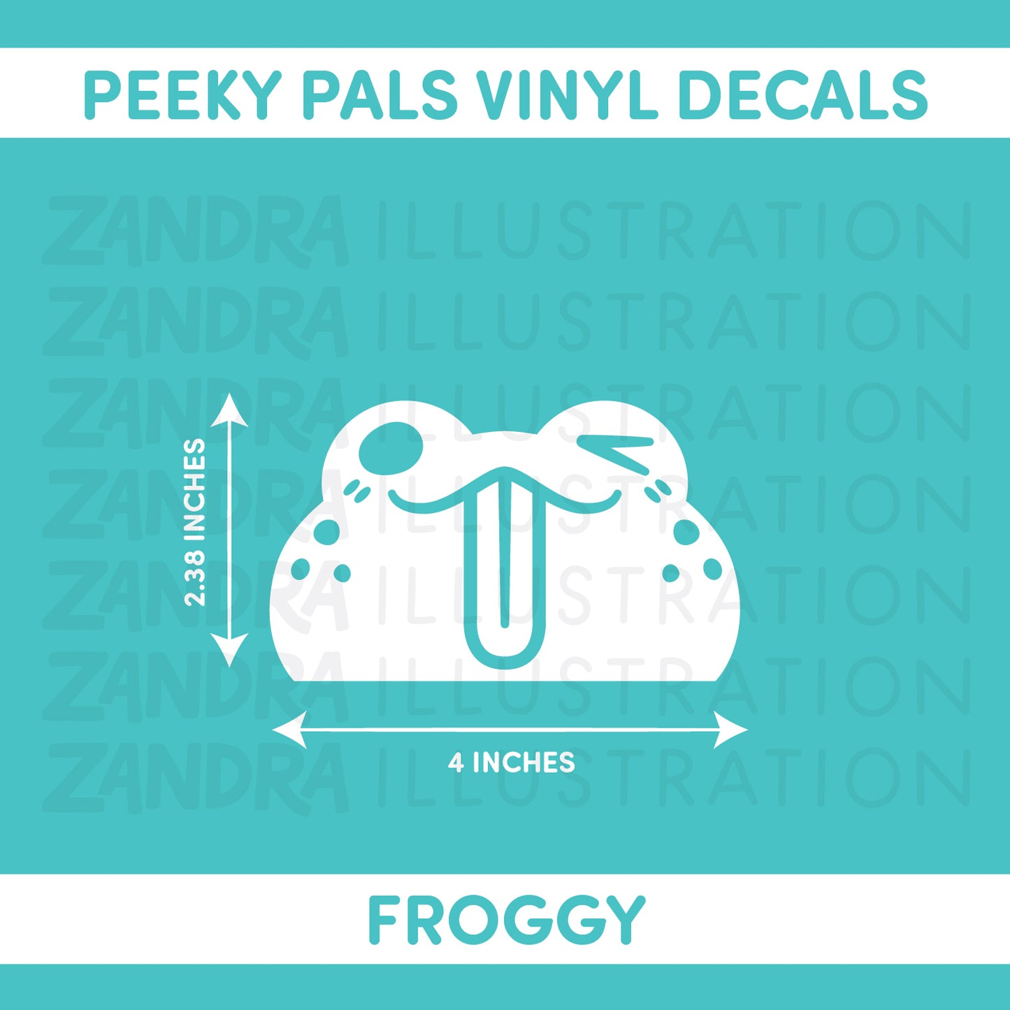 Peeking Frog Vinyl Decal