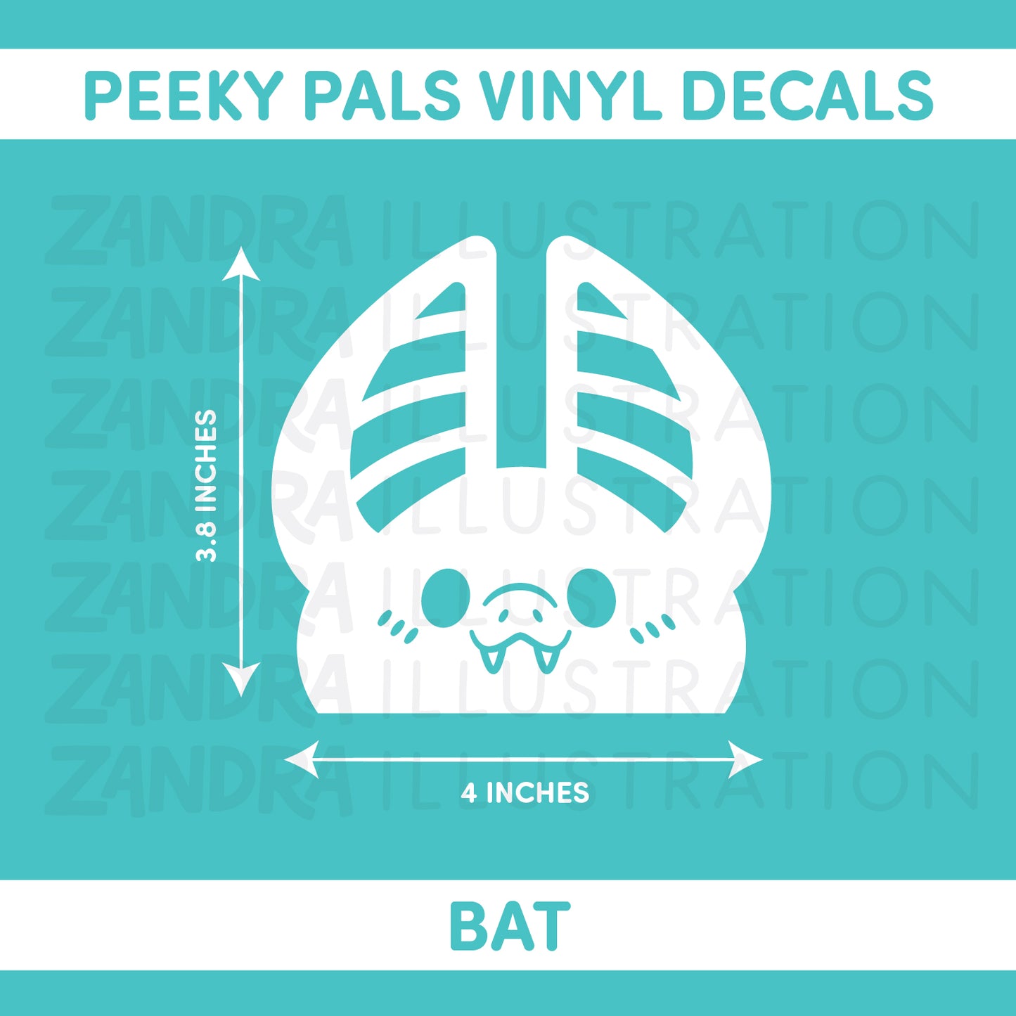 Peeking Bat Vinyl Decal