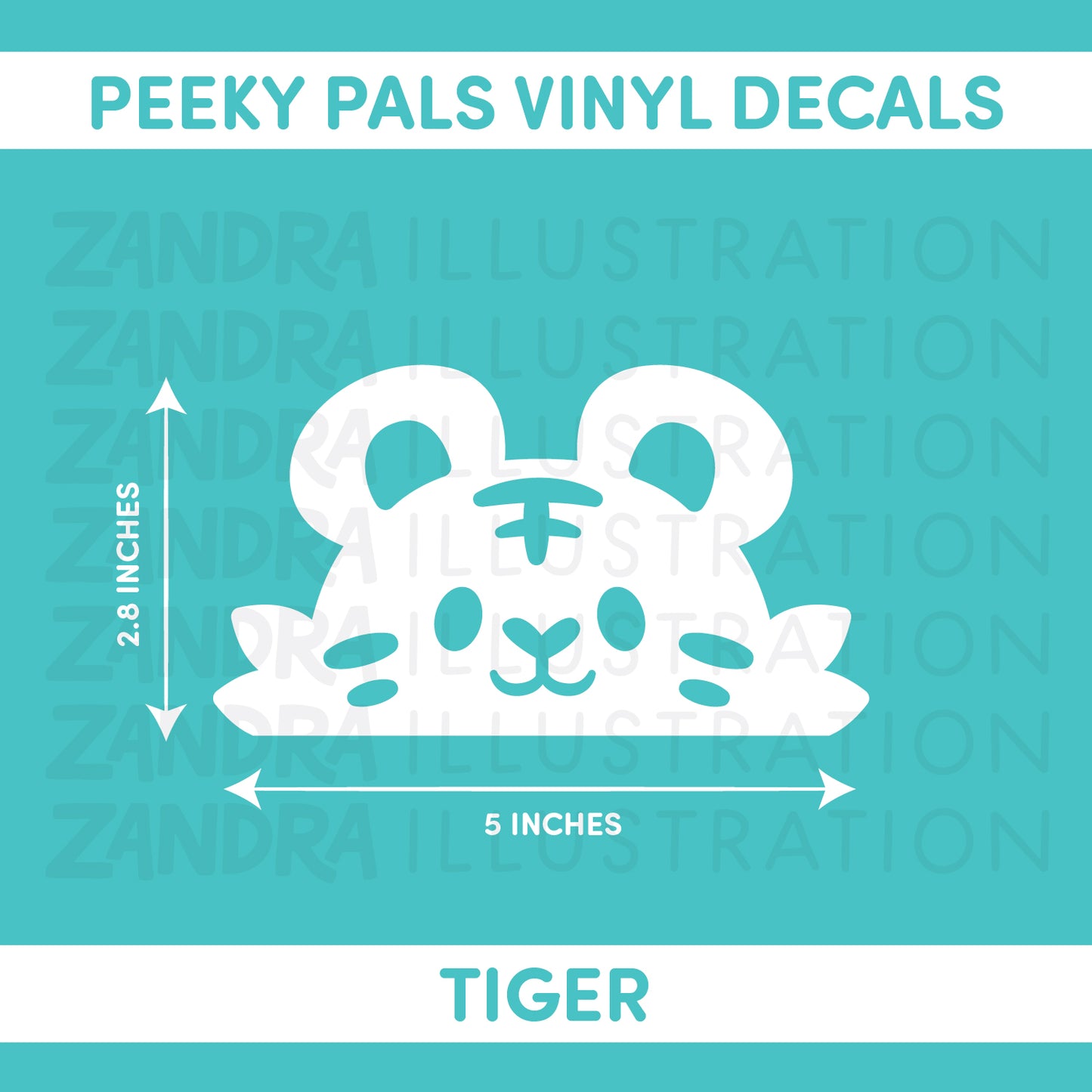 Peeking Tiger Vinyl Decal