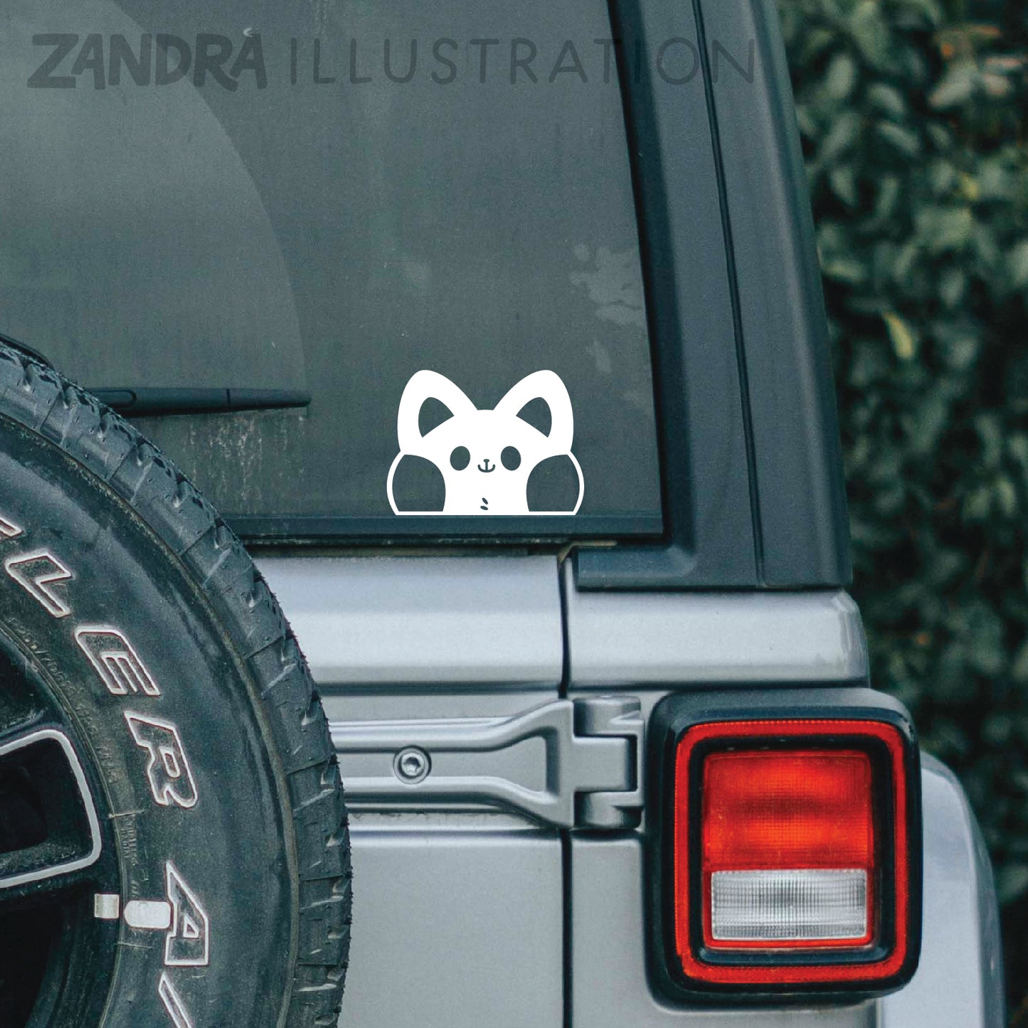 Peeking Cat Vinyl Decal