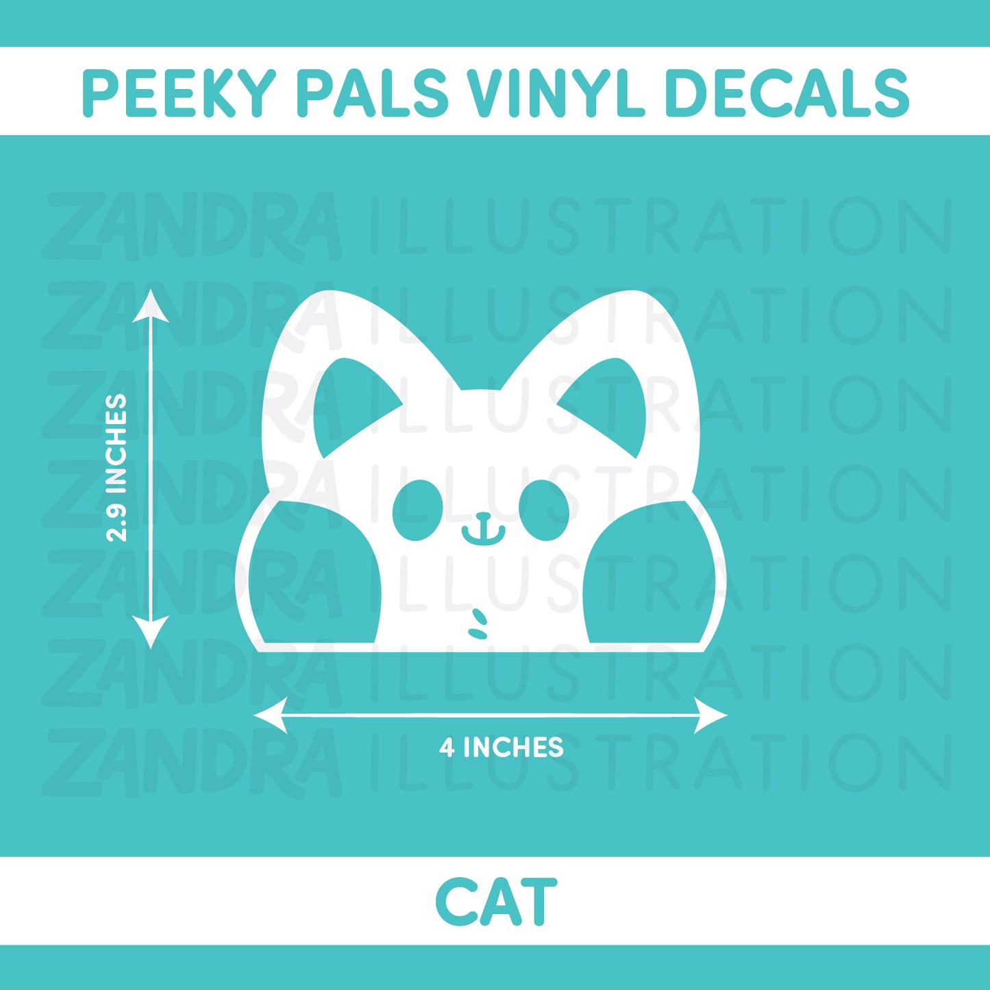 Peeking Cat Vinyl Decal