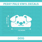 Peeking Dog Vinyl Decal