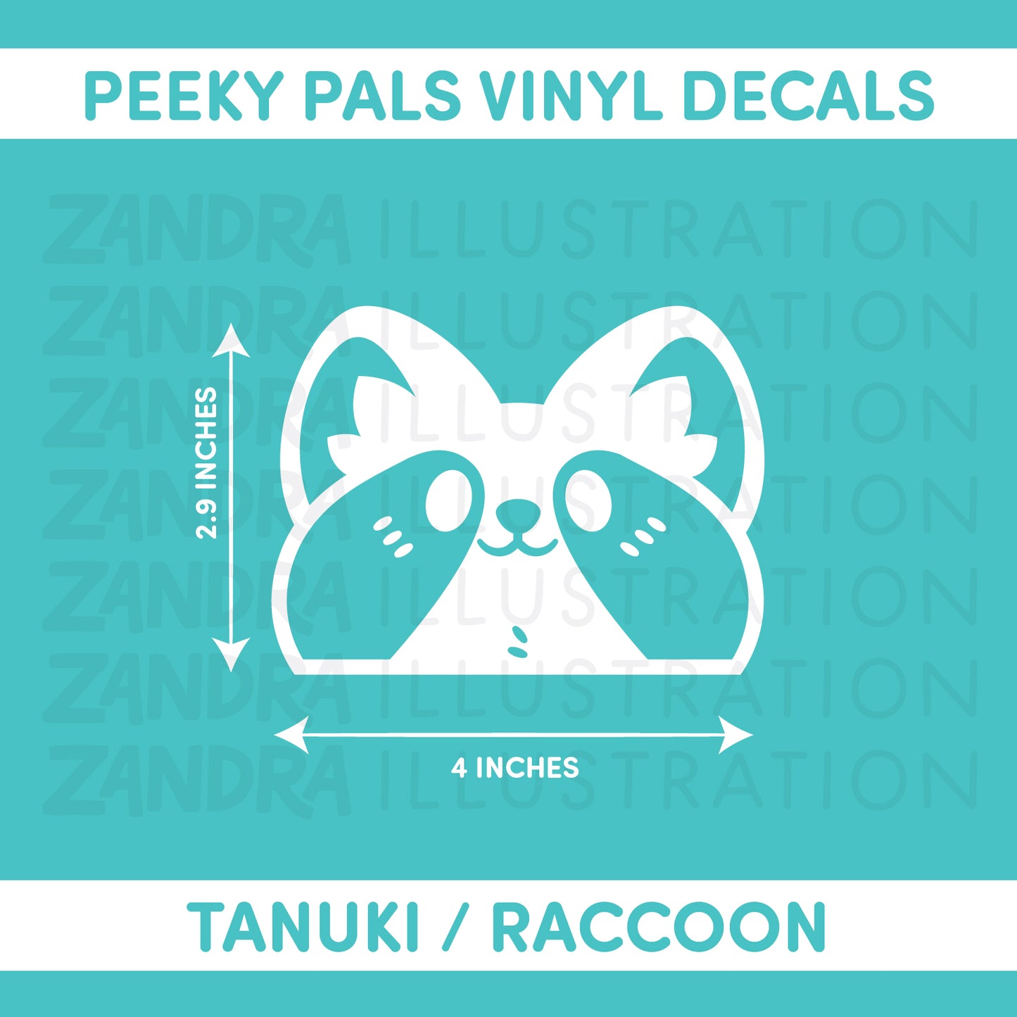 Peeking Raccoon Vinyl Decal