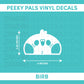 Peeking Bird Vinyl Decal