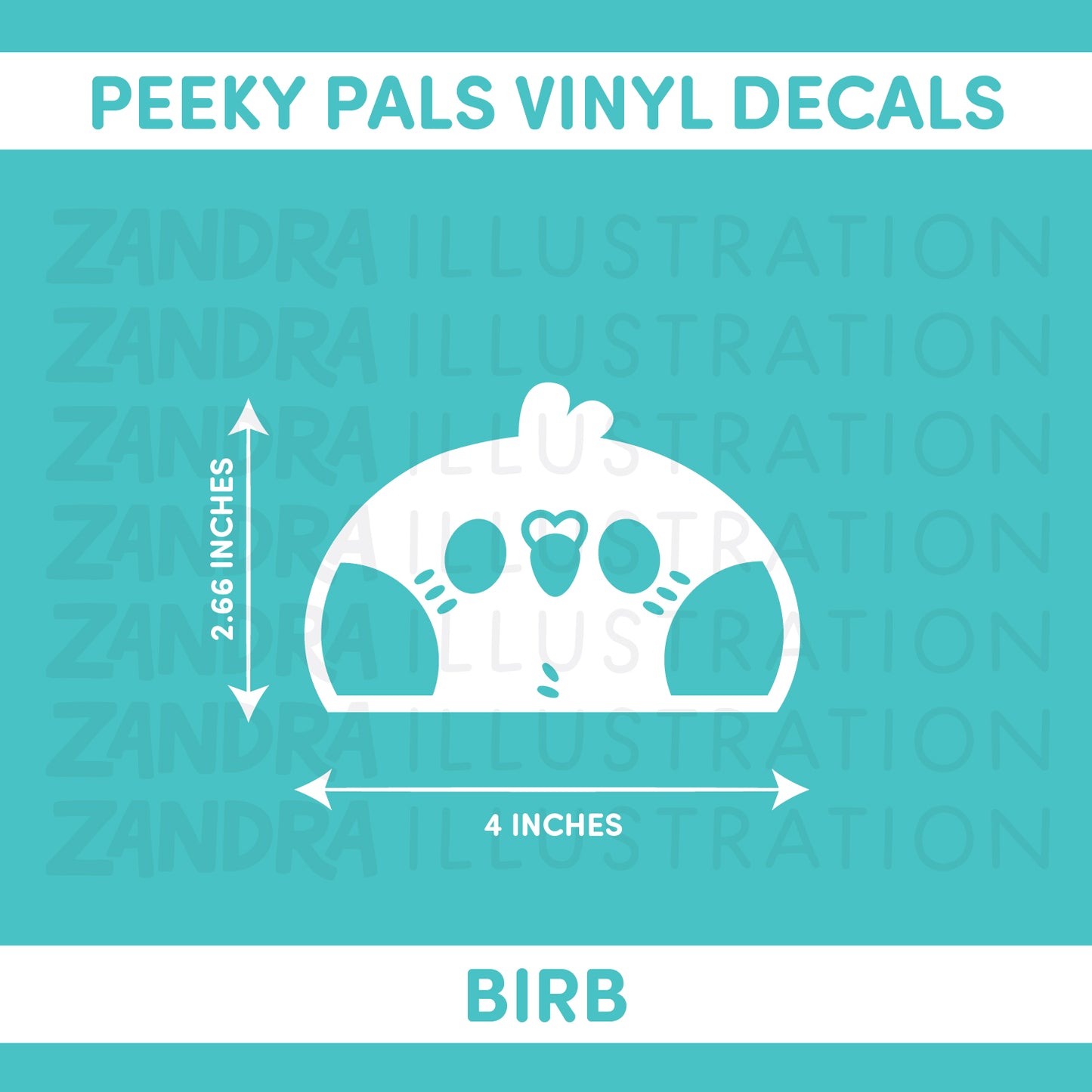 Peeking Bird Vinyl Decal