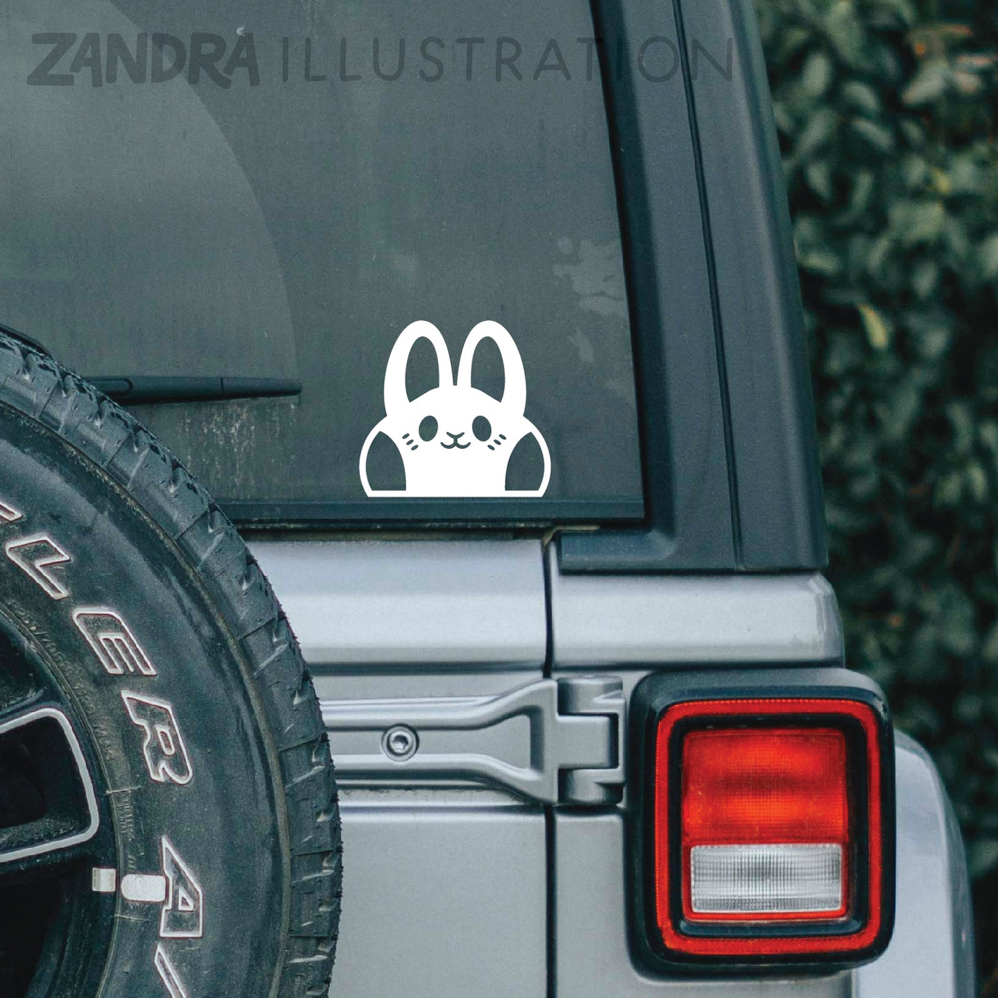 Peeking Bunny Vinyl Decal