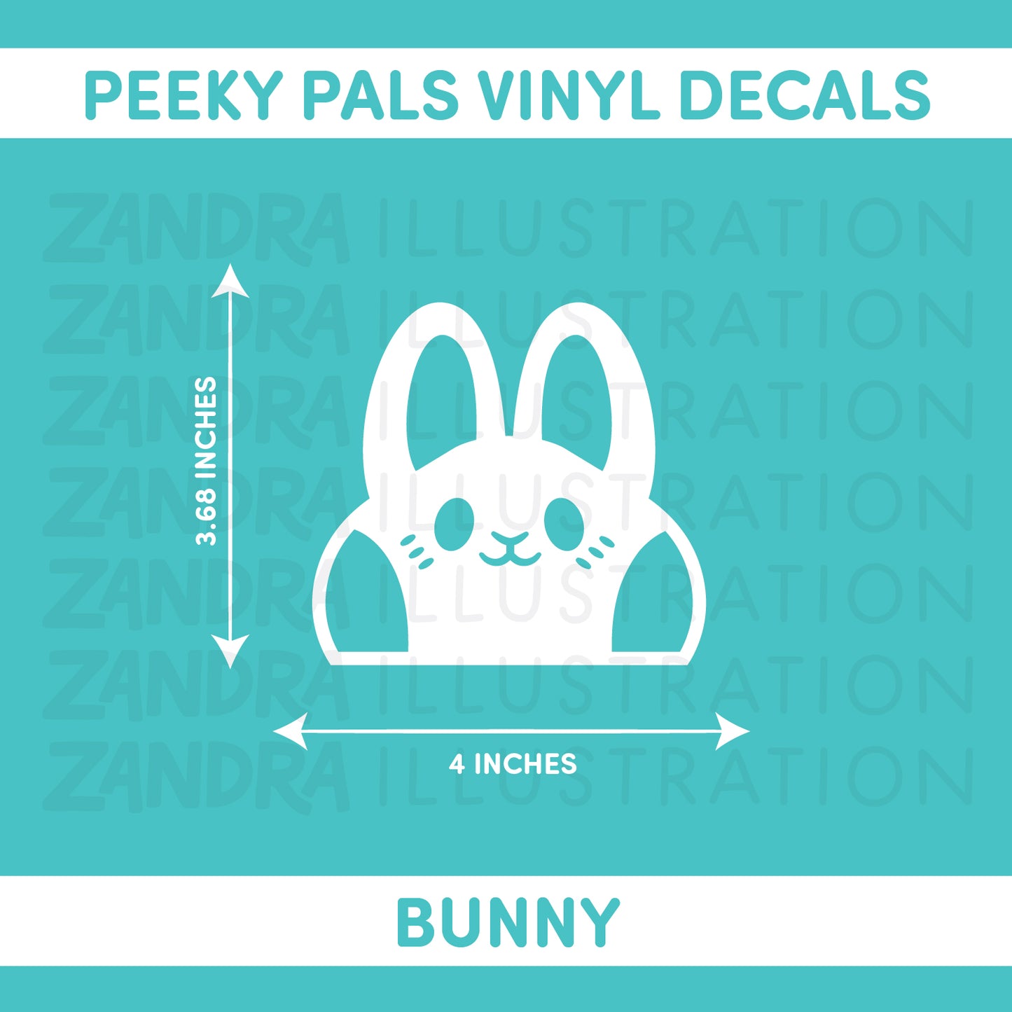 Peeking Bunny Vinyl Decal