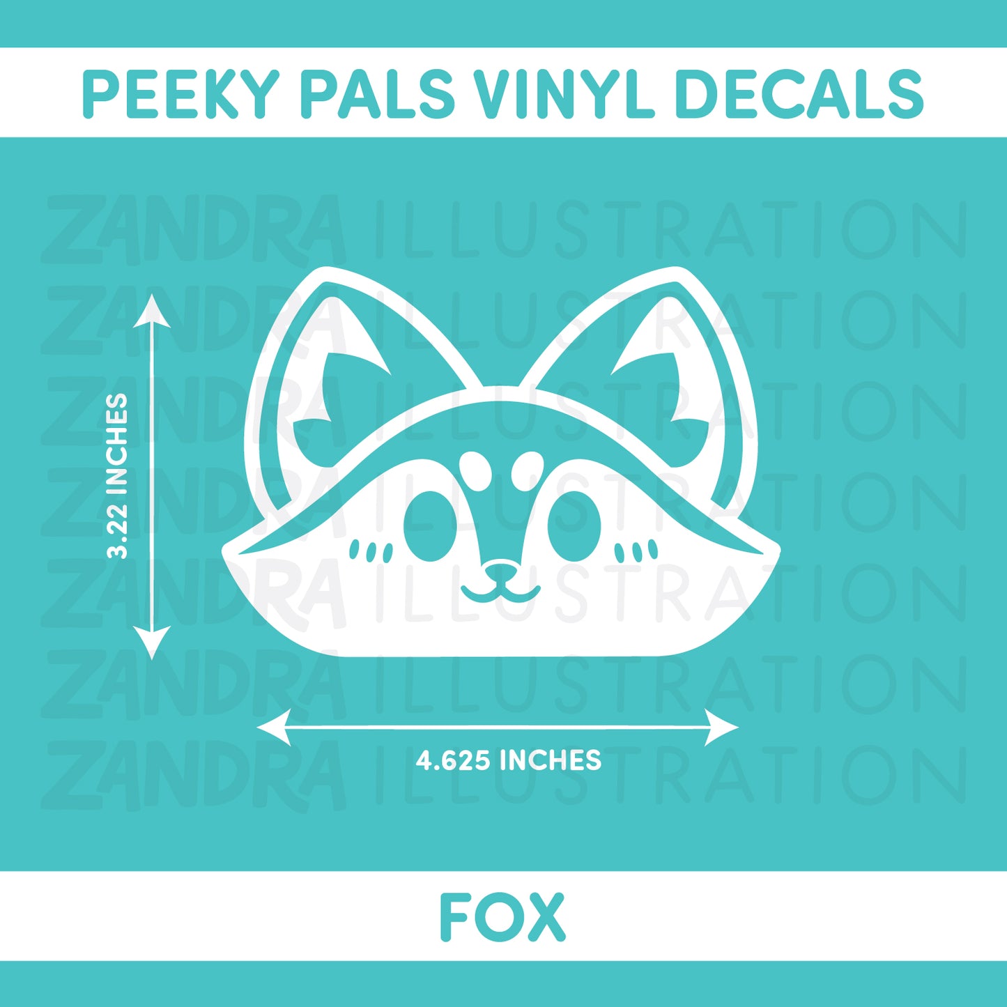 Peeking Fox Vinyl Decal