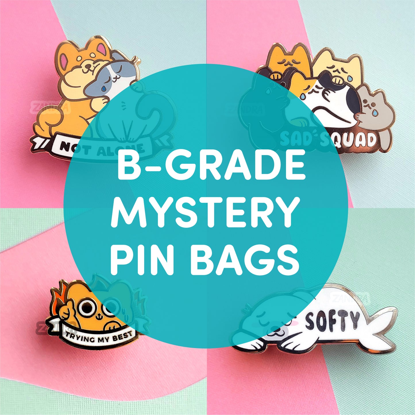 B-Grade Enamel Pin Mystery Bags