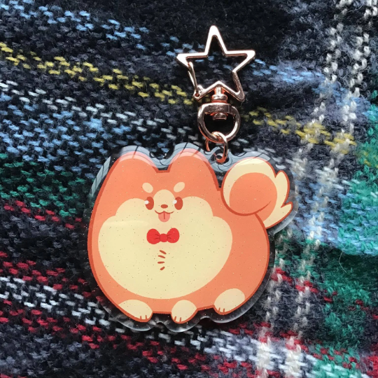 Dapper Pomeranian Keychain