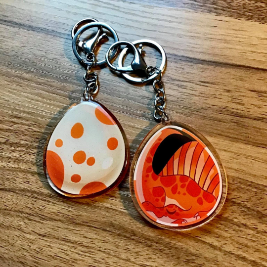 Dinosaur Egg Keychain